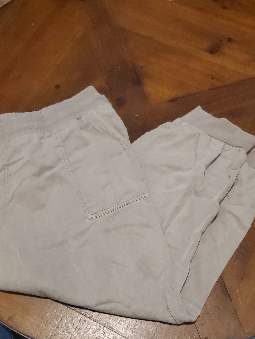 Maurices Pale Tan Women's Jogger Pants with Patch Pockets